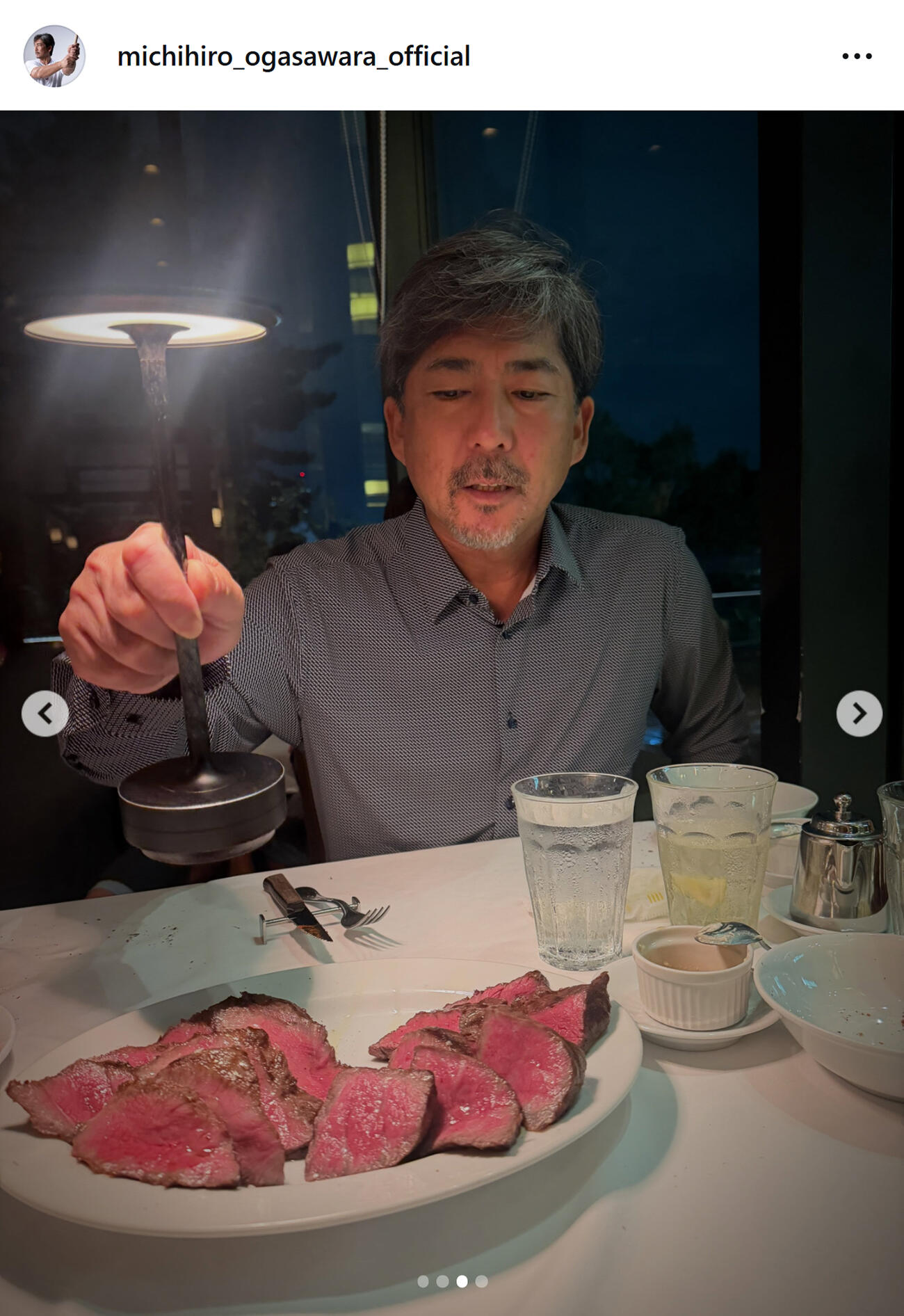 小笠原道大氏のインスタグラムから