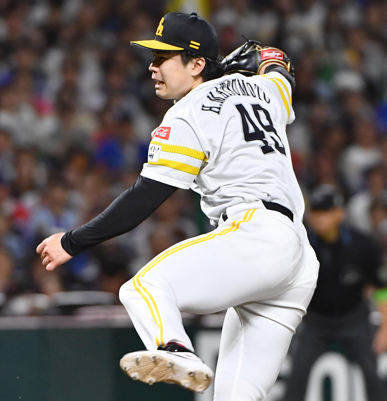 ソフトバンク対DeNA　力投するソフトバンク先発の松本晴（撮影・岩下翔太）