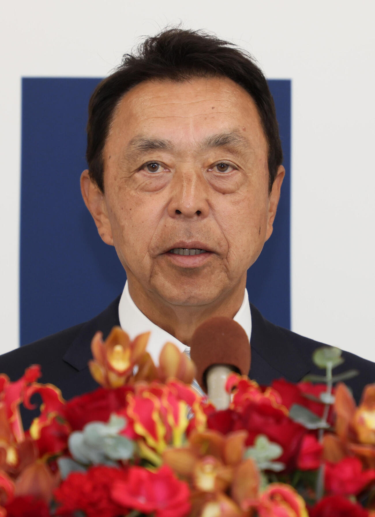 広島の球団副本部長就任が決まり会見する小川淳司氏（撮影・加藤孝規）