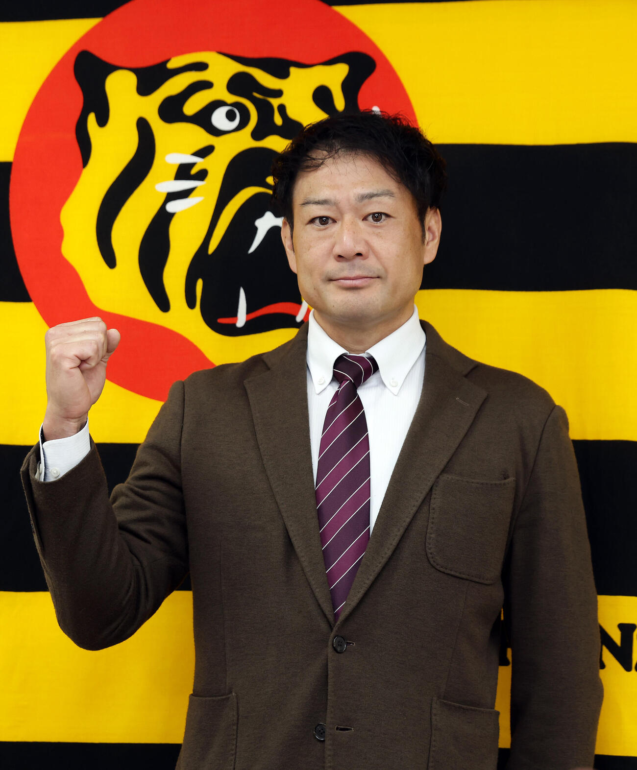 就任会見を行った阪神岡崎太一2軍バッテリーコーチ（撮影・前田充）