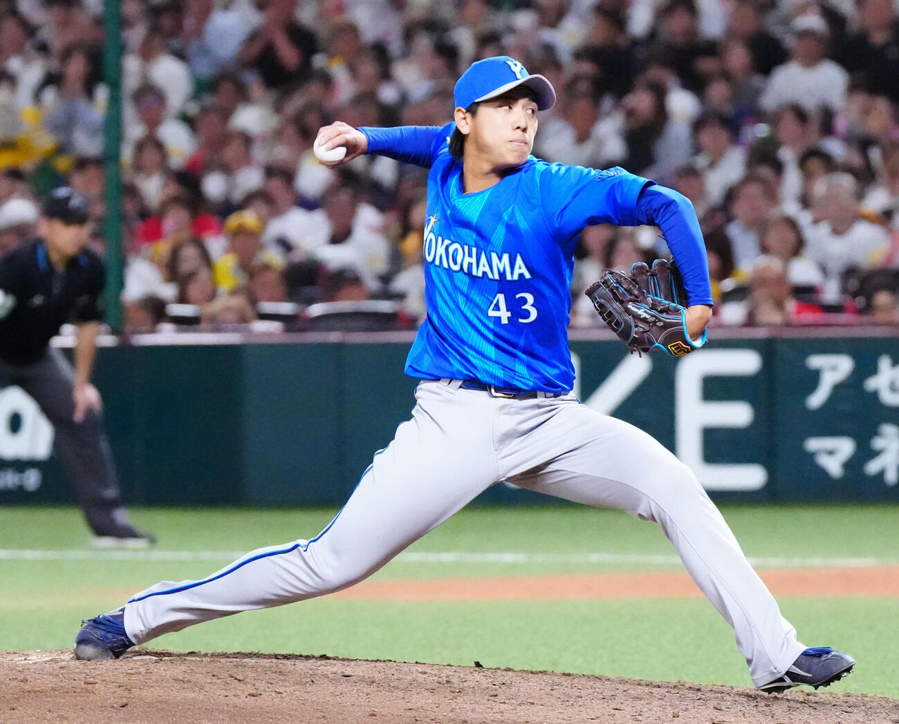 ソフトバンク対DeNA DeNA4番手の深沢鳳介（撮影・江口和貴）