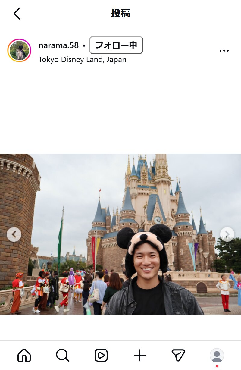 奈良間大己のインスタグラムから