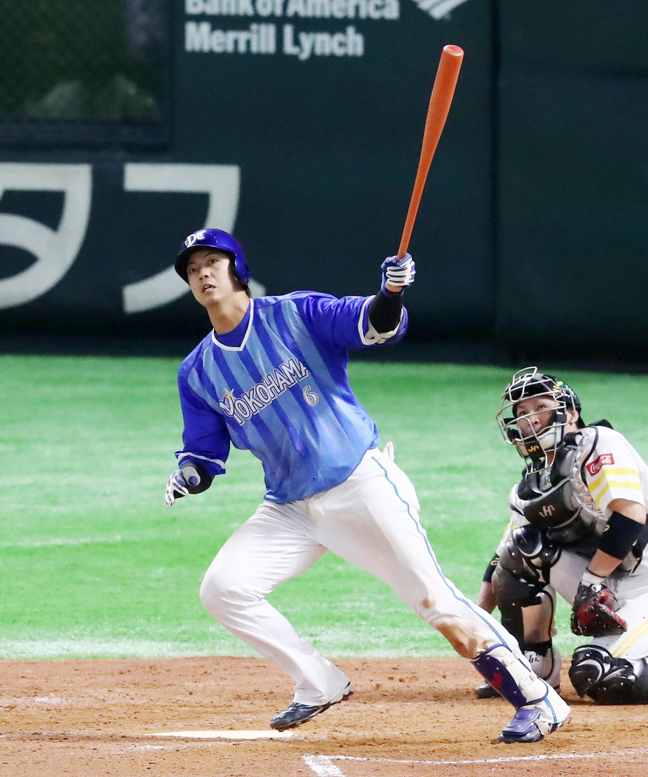 2017年11月、ソフトバンク対DeNAの試合で5回表DeNA無死、本塁打を放った白崎浩之