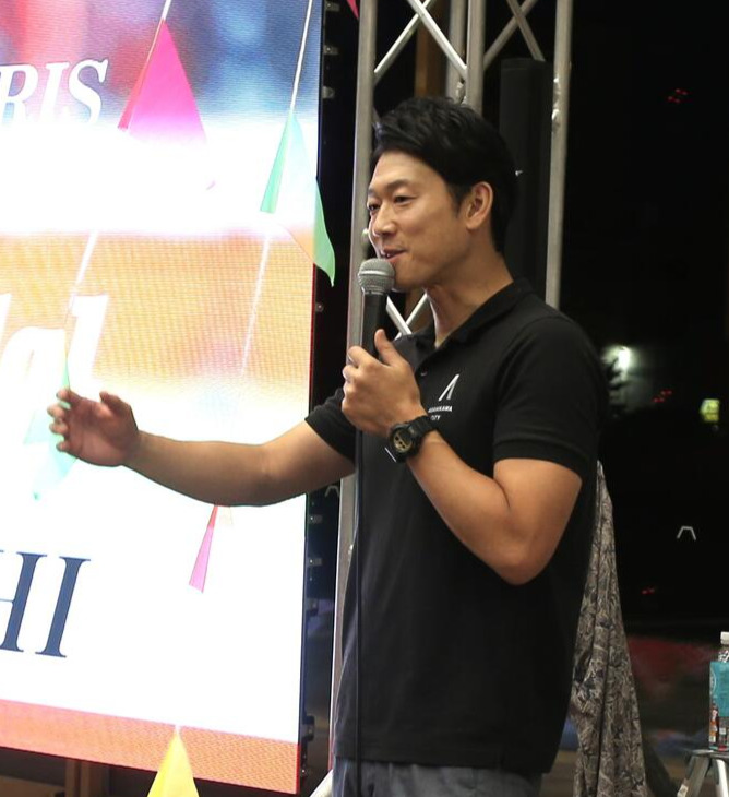 父の今津旭川寛介市長（2024年8月撮影）