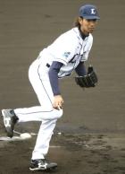 韓国・斗山との練習試合に先発し、４回７失点だった西武誠（共同）