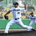 中日対ロッテ　中日先発のバルデスは３回無失点の好投を見せる（撮影・前岡正明）