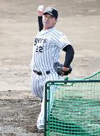 フリー打撃に初めて登板した呉昇桓（撮影・加藤哉）