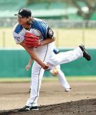 日本ハム対ハンファ　日本ハム先発のメンドーサ（撮影・江口和貴）