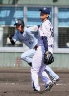 ヤクルト対阪神　３回表、寺田は清水誉に右同点２点適時三塁打を浴びる（撮影・宮崎幸一）