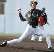 ケース打撃に初登板した巽（撮影・梅根麻紀）