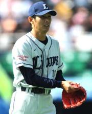 【ロッテ－西武】３回６失点の内容だった西武先発西口（撮影・小沢裕）