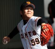力強い投球を披露した福田(撮影・宮川勝也)