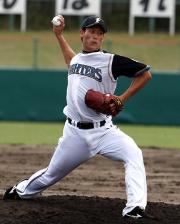 紅白戦で好投した松家（撮影・黒川智章）