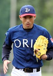 紅白戦で2回を1安打無失点に抑える好投を見せた木佐貫(撮影・岡潤一)
