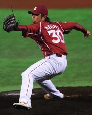 【ソフトバンク－楽天】楽天先発の永井は４回を１失点（撮影・今浪浩三）
