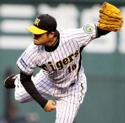 【阪神－西武】西武戦に先発する阪神・安藤（撮影・加藤哉）