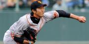 紅白戦で紅組先発の巨人内海(撮影・宮川勝也)