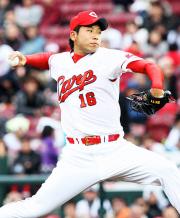 【広島－ソフトバンク】２番手で登板した今村猛（撮影・藤尾明華）