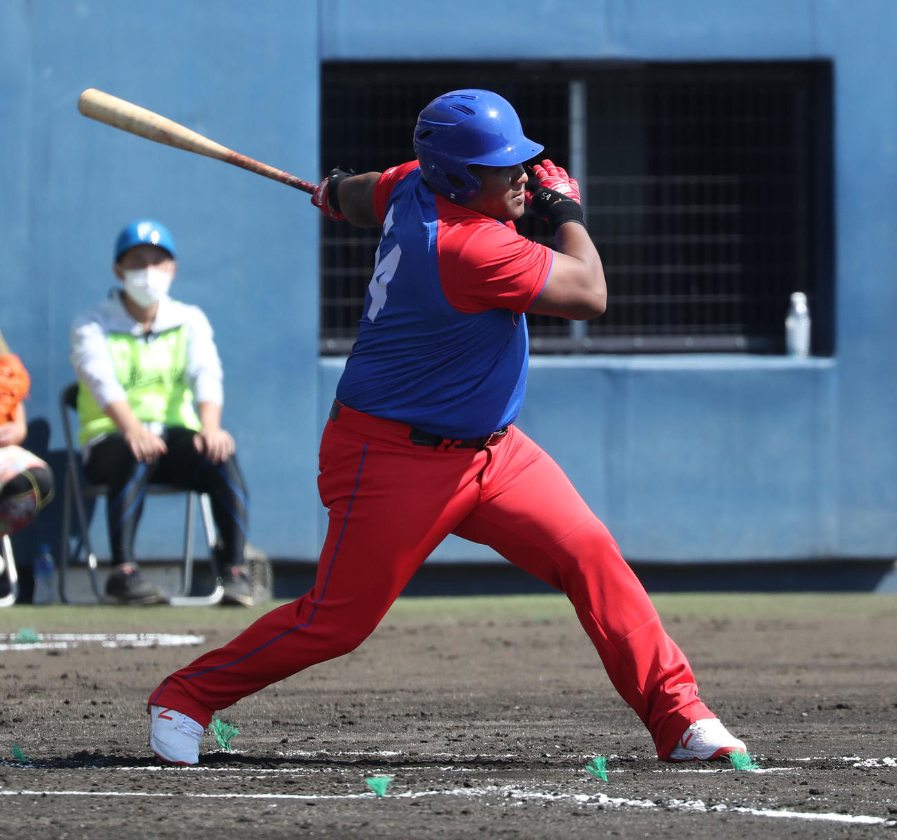 日本ハム対キューバ　2回表キューバ無死、デスパイネは遊ゴロに終わる（撮影・佐藤翔太）