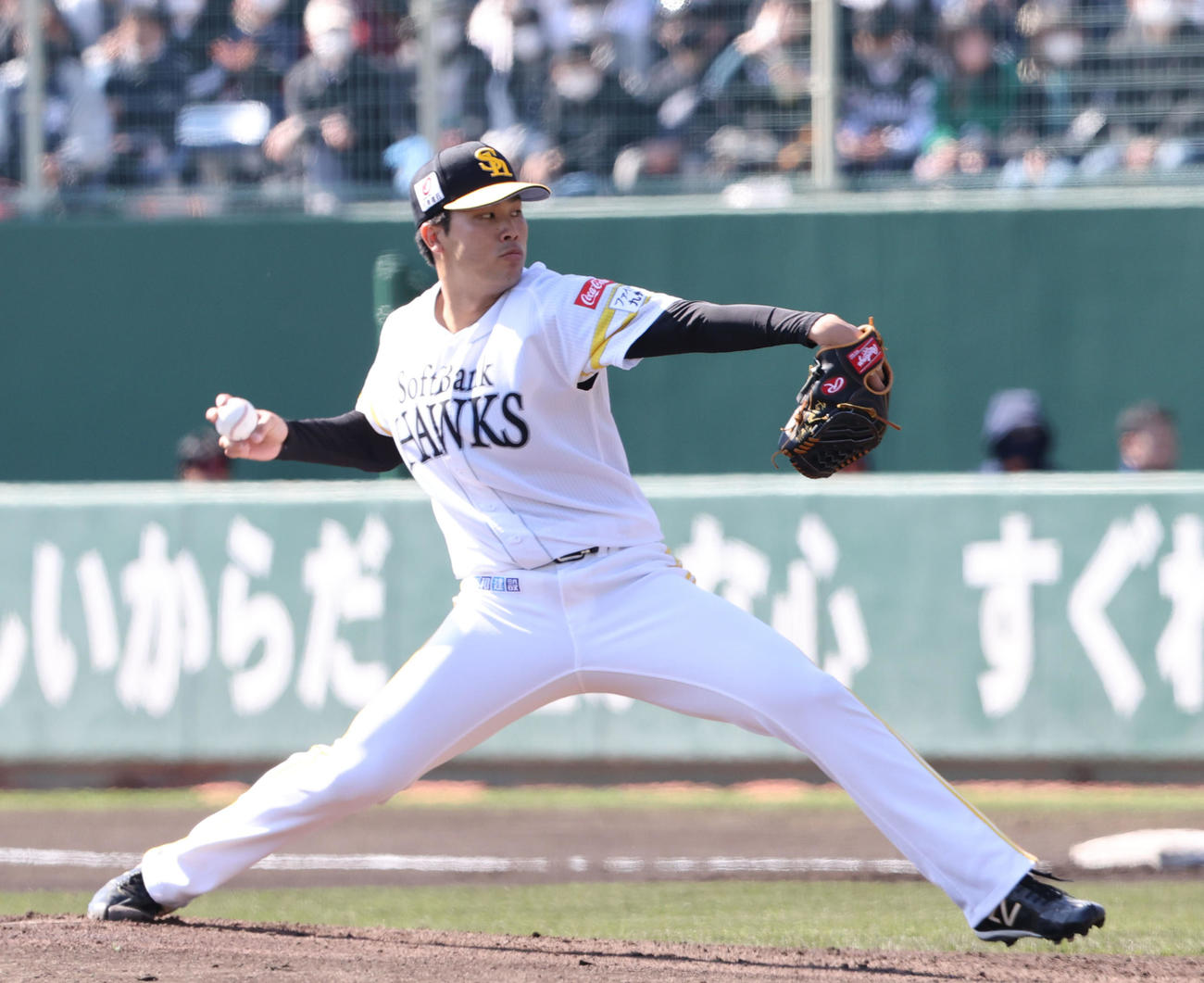 ソフトバンク対侍ジャパン　先発・藤井（撮影・梅根麻紀）