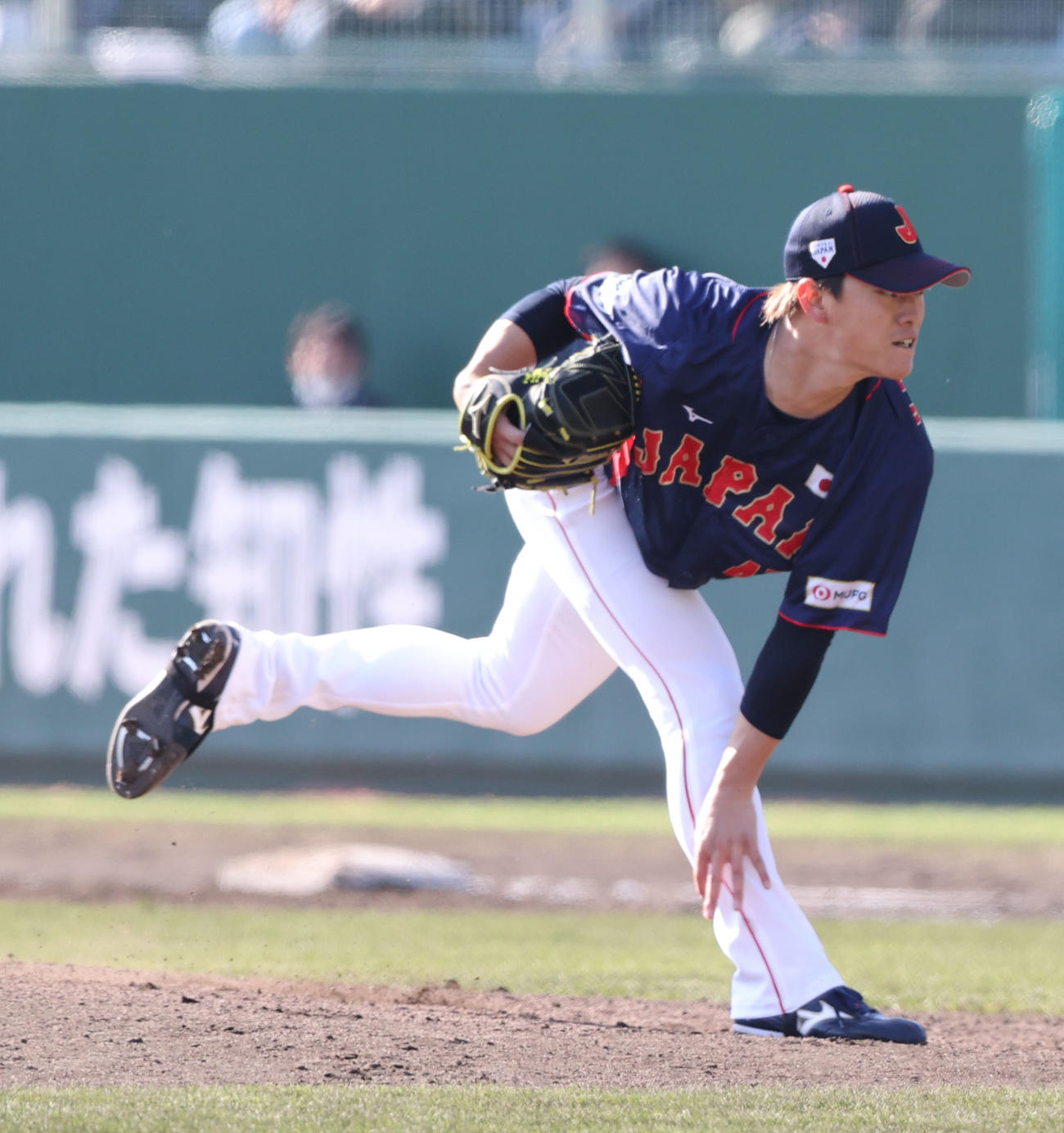 ソフトバンク対侍ジャパン　2番手として登板した高橋奎二（撮影・梅根麻紀）