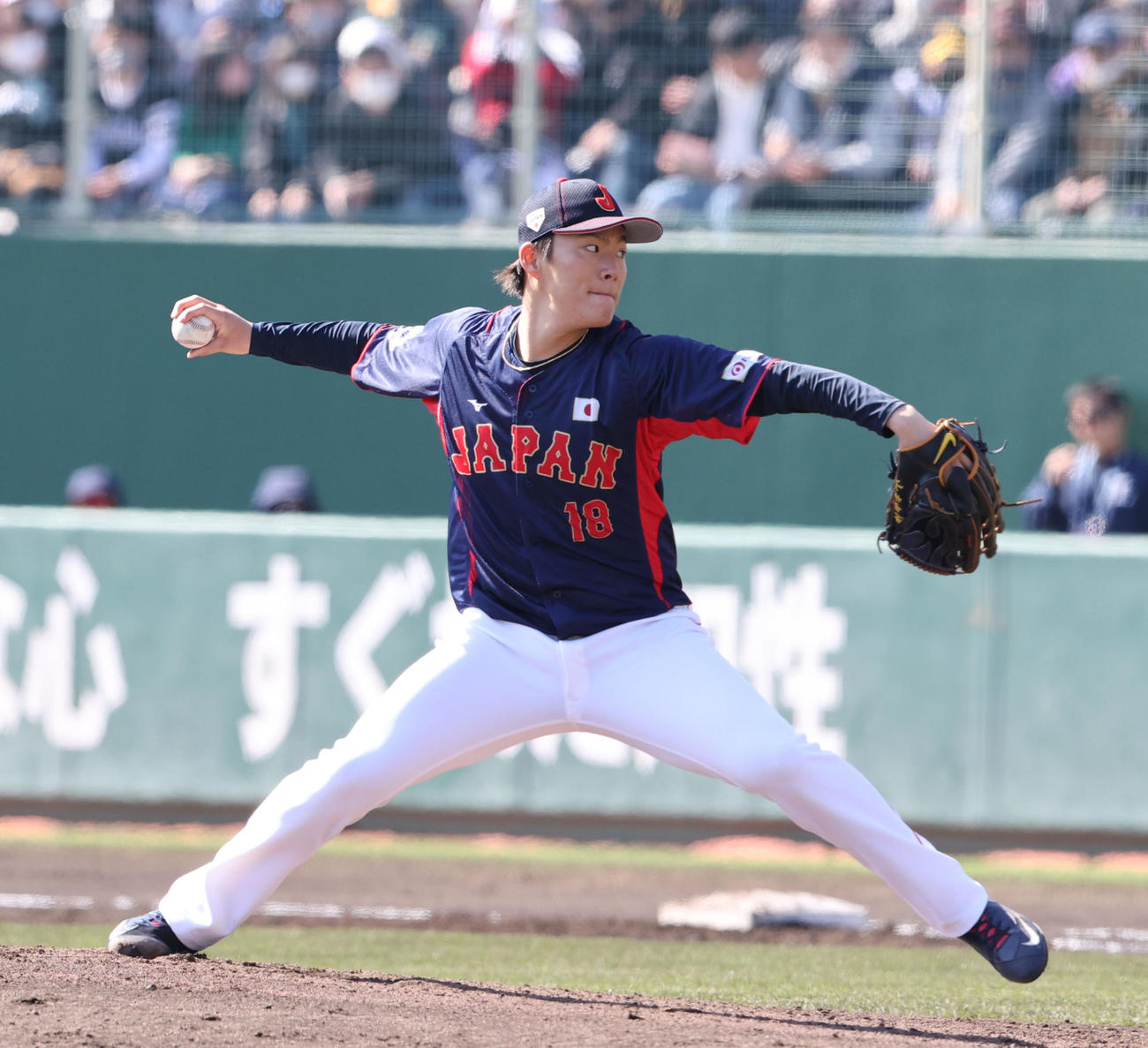 ソフトバンク対侍ジャパン　先発・山本由伸（撮影・梅根麻紀）