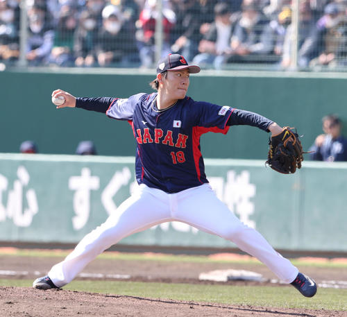 WBC】山本由伸「クイック投法」で3回2安打2失点 上位打線寄せ付けず