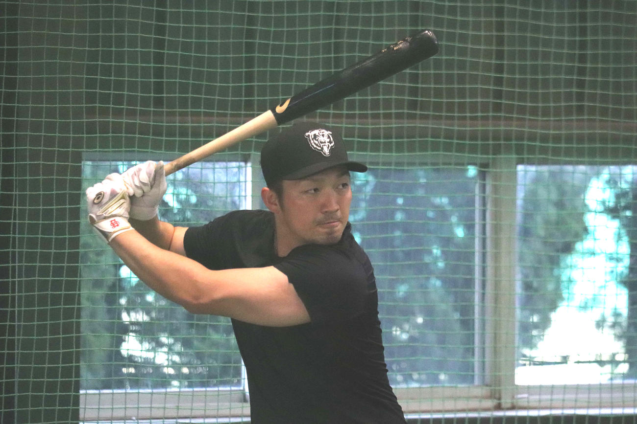 日本で自主トレするカブス鈴木誠也外野手（22年12月撮影）