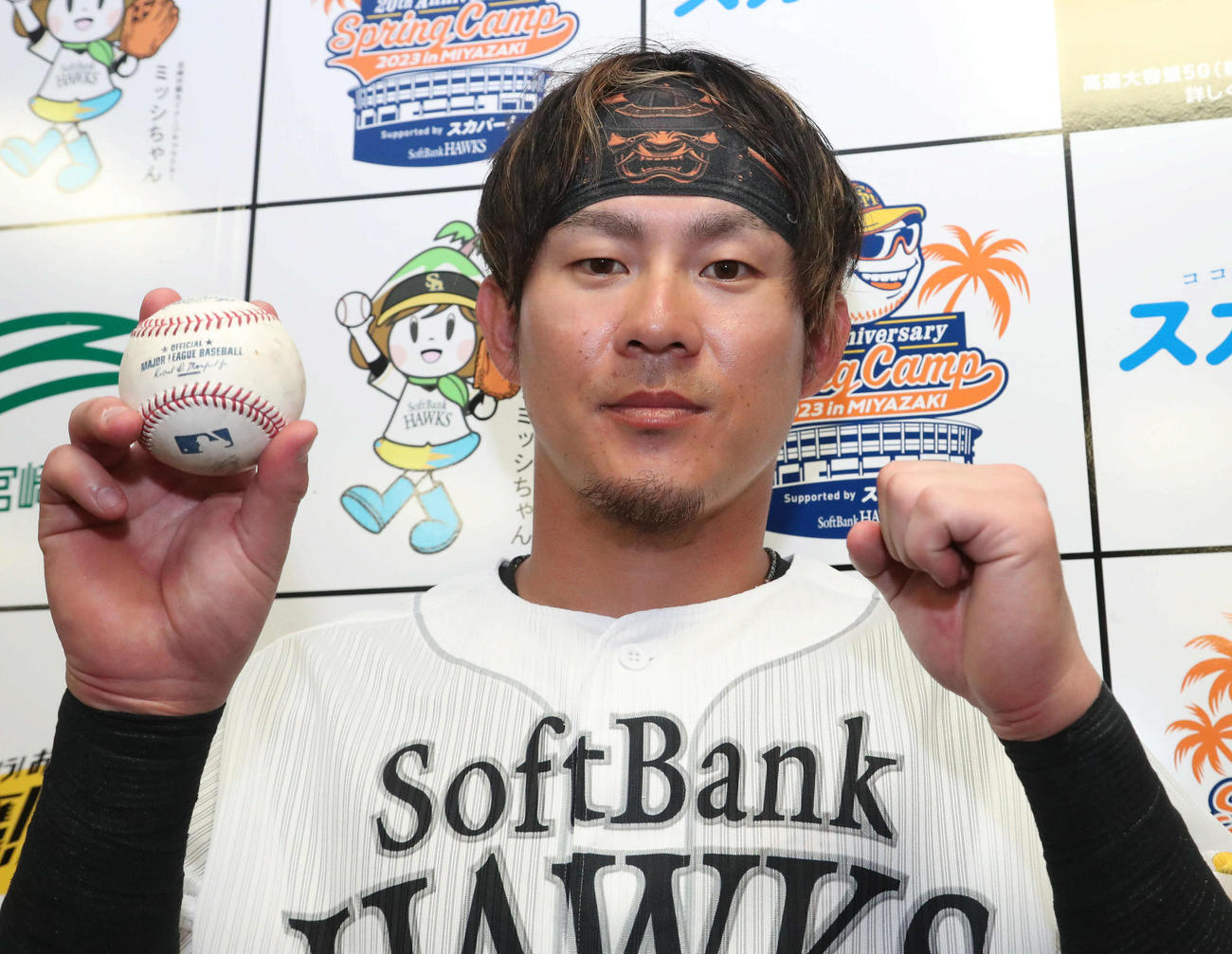 侍ジャパンに招集されたソフトバンク牧原大は活躍を誓う（撮影・梅根麻紀）