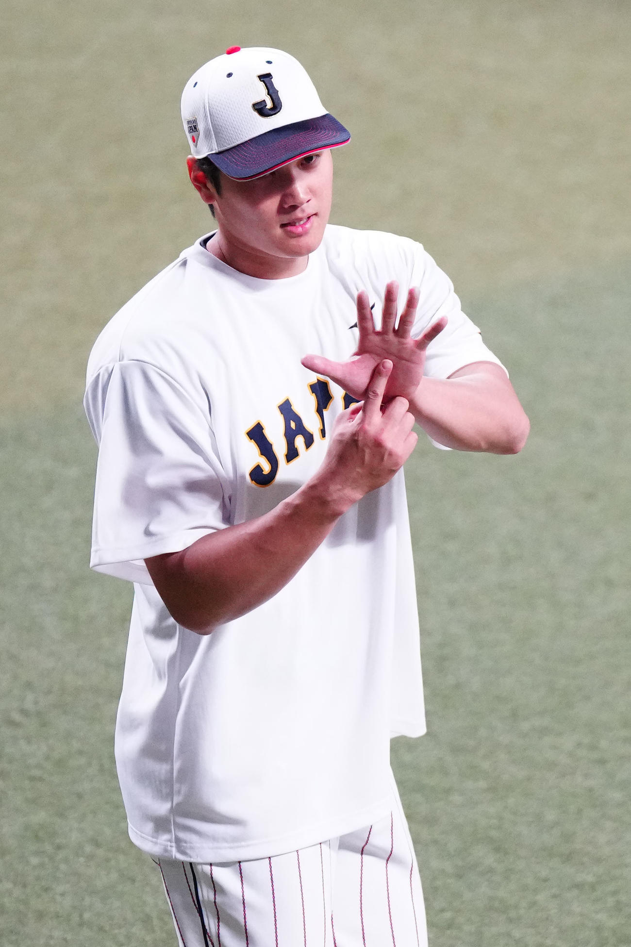 合流した大谷（撮影・江口和貴）