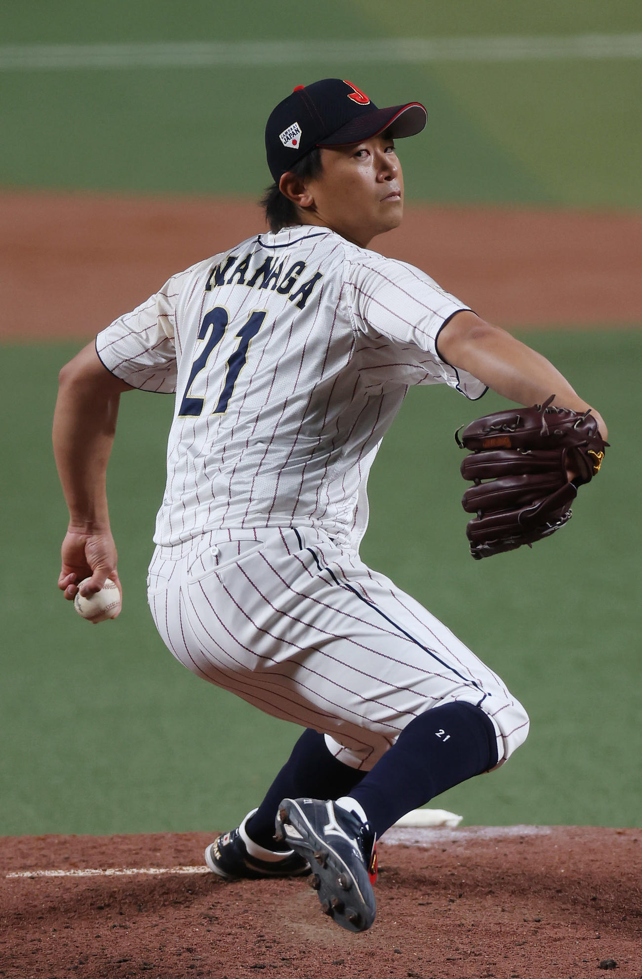 侍ジャパン対中日　力投する侍ジャパン先発の今永（撮影・前田充）