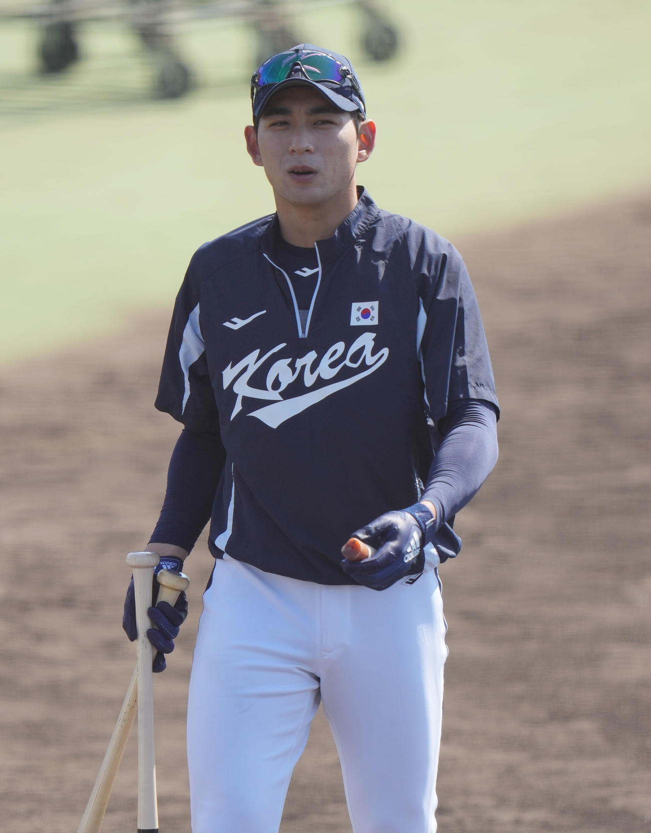 笑顔を見せる韓国の李政厚（撮影・狩俣裕三）