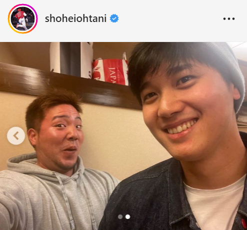 大谷翔平のインスタグラムより