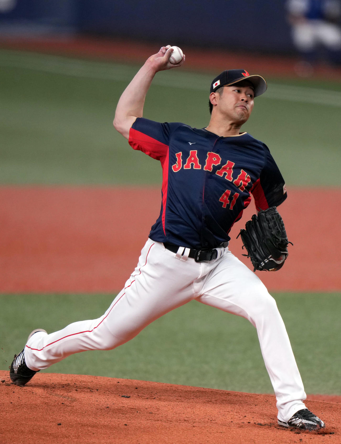 侍ジャパン対オリックス　力投する侍ジャパン先発の種市（撮影・狩俣裕三）