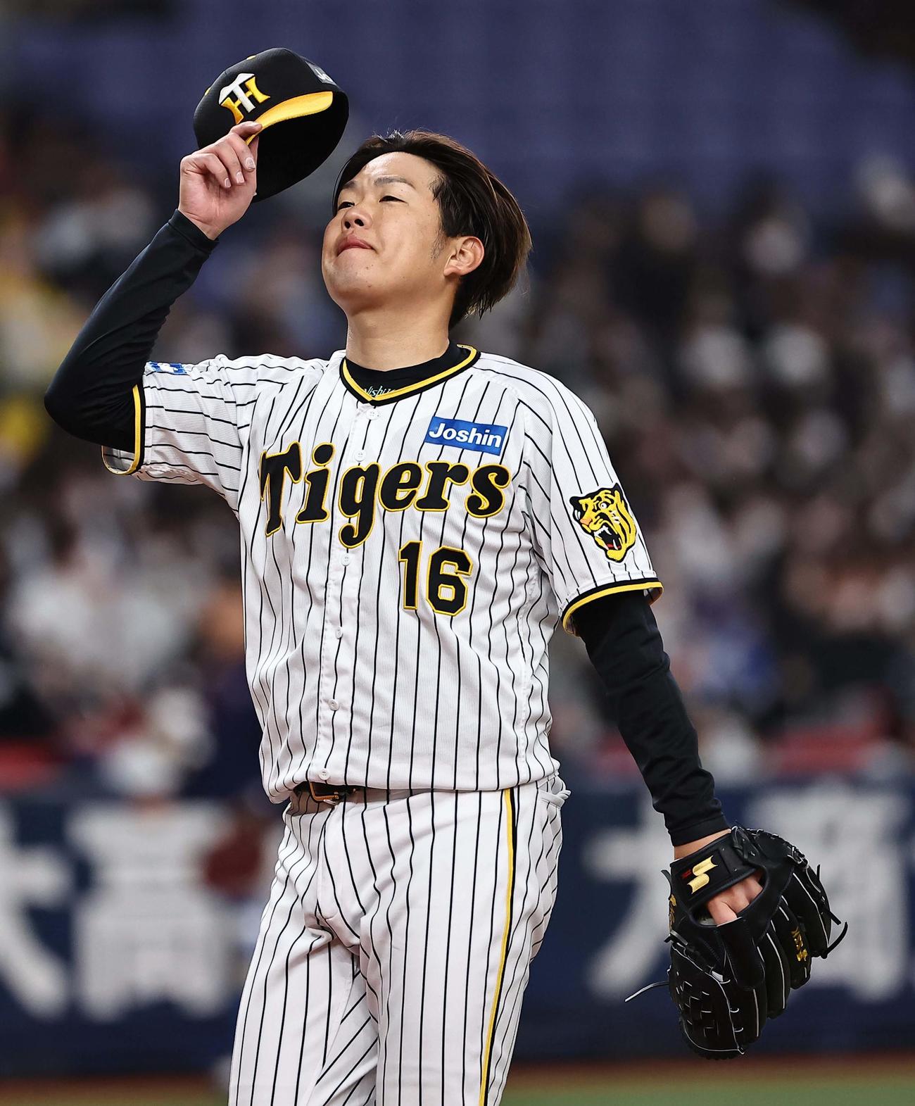 阪神対韓国　4回1失点で降板する西勇（撮影・上田博志）