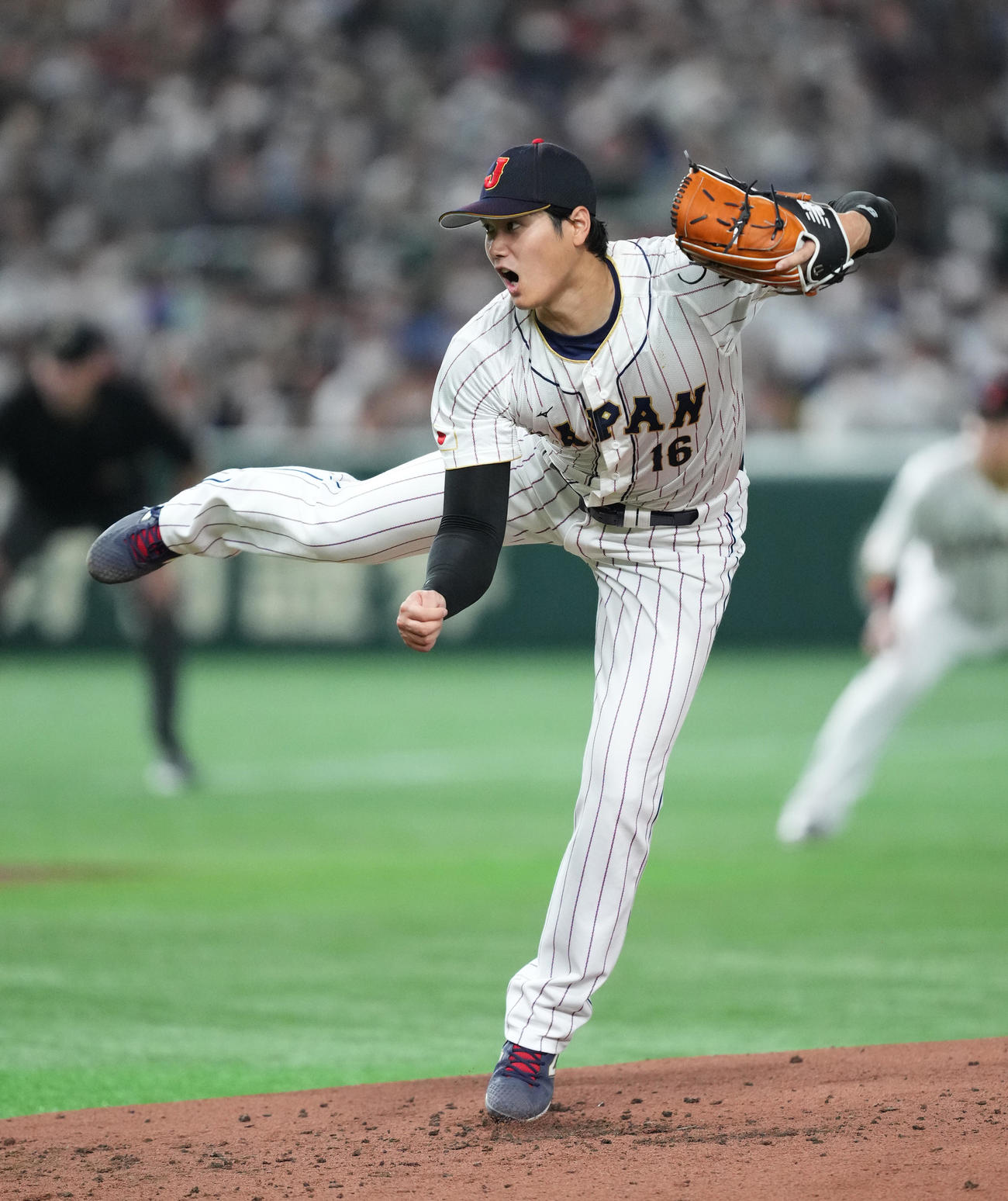 日本対中国　日本先発の大谷（撮影・菅敏）