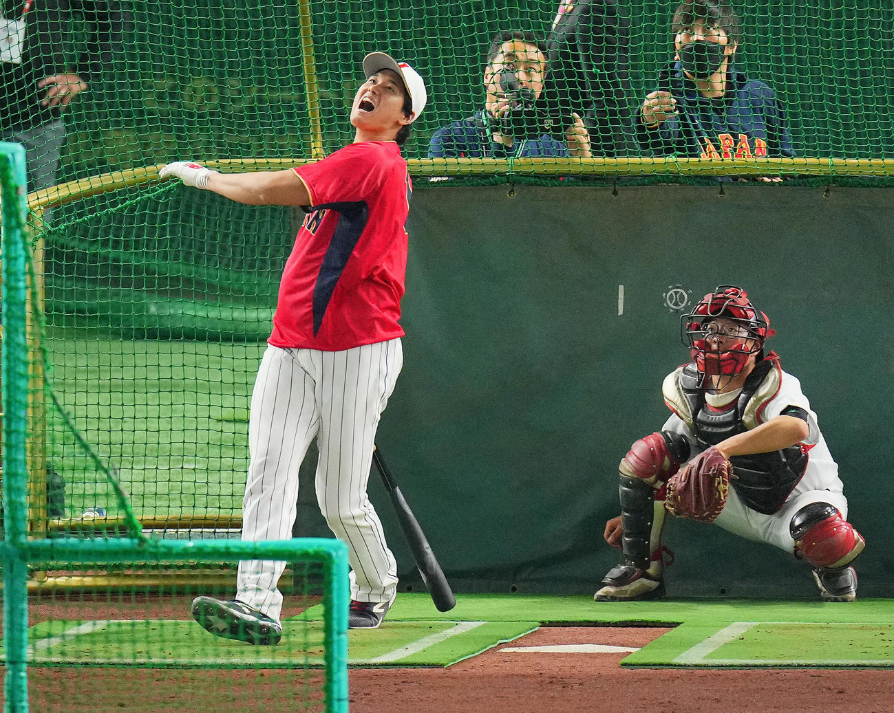 日本対韓国　試合前のフリー打撃で快音を響かせる大谷（撮影・垰建太）