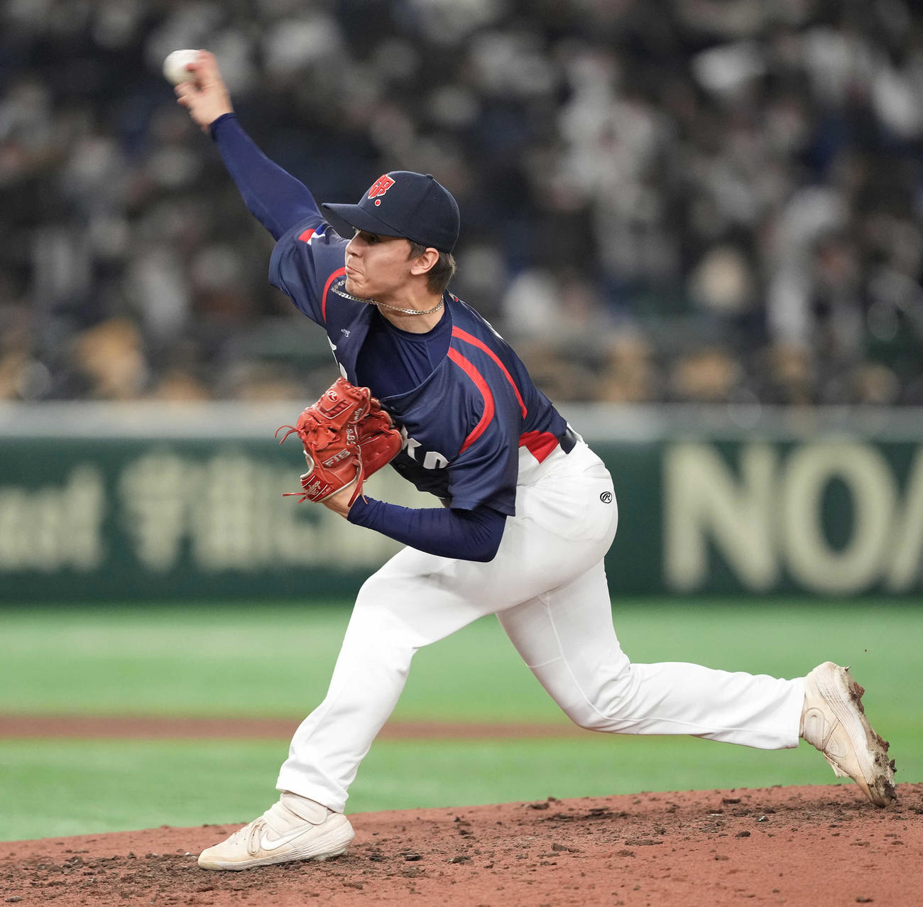 23年3月10日、中国対チェコ　6回裏途中から登板したチェコのコバラ