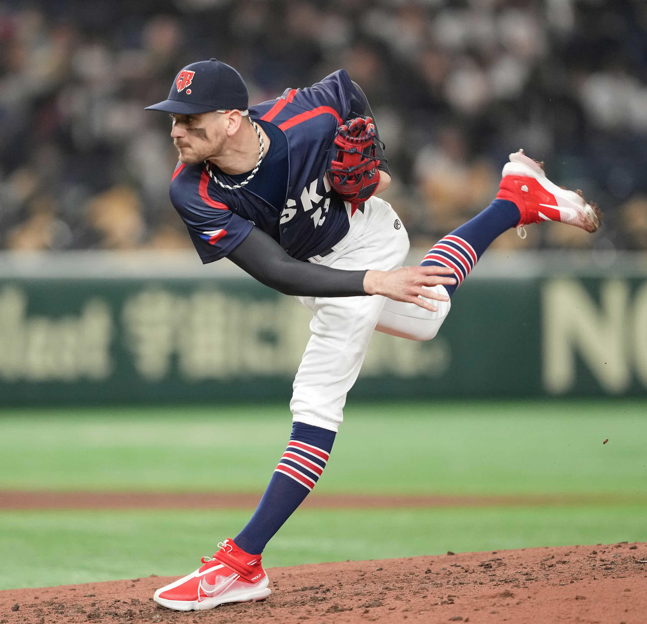 23年3月10日、中国対チェコ　5回裏から2番手で登板したチェコのシュナイダー