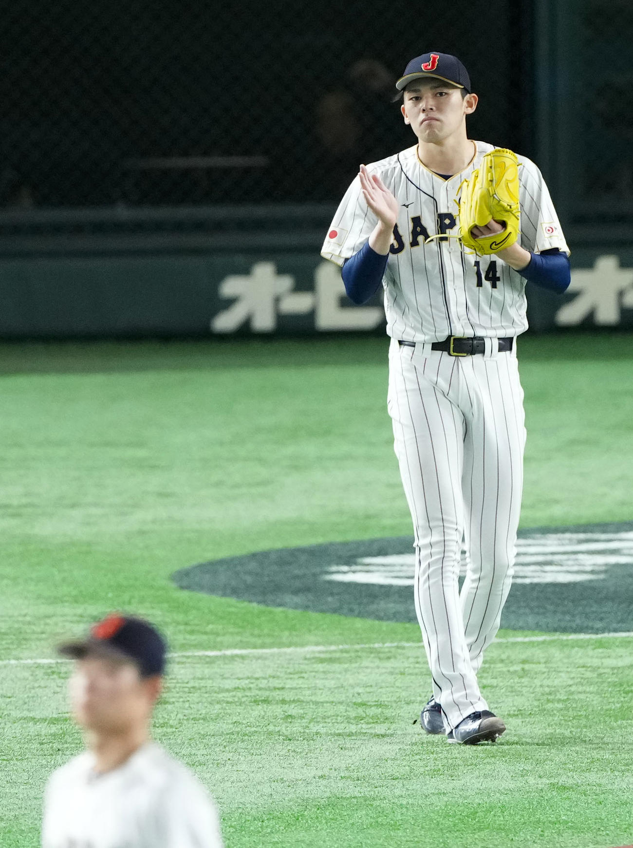 日本対チェコ　3回表を無失点に抑える佐々木朗（撮影・横山健太）