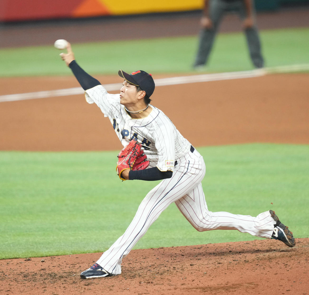 日本対米国　5回、日本3番手の高橋宏斗（撮影・菅敏）
