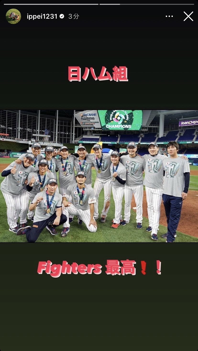 侍ジャパン水原通訳のインスタグラムから（スクリーンショット）