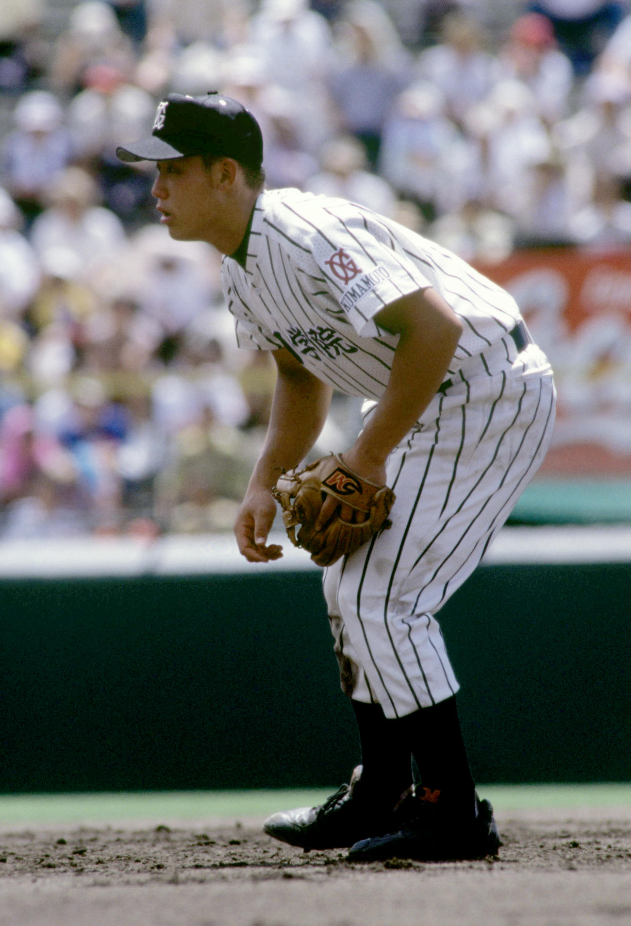 第81回全国高校野球選手権大会　1回戦　九州学院対青森山田　守備につく九州学院・高山久（1999年8月7日撮影）