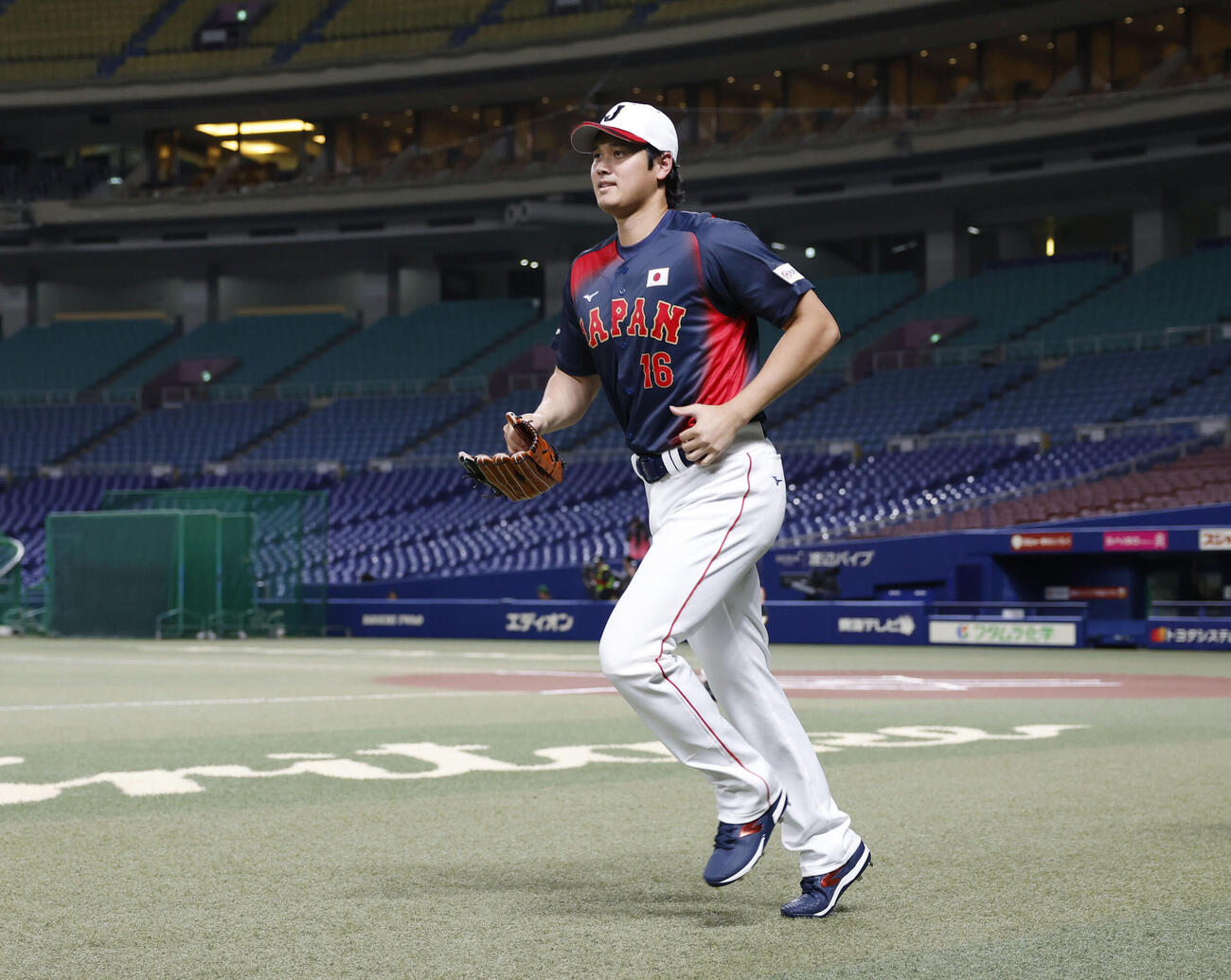 WBC日本代表に合流し、練習に参加する大谷翔平（共同）