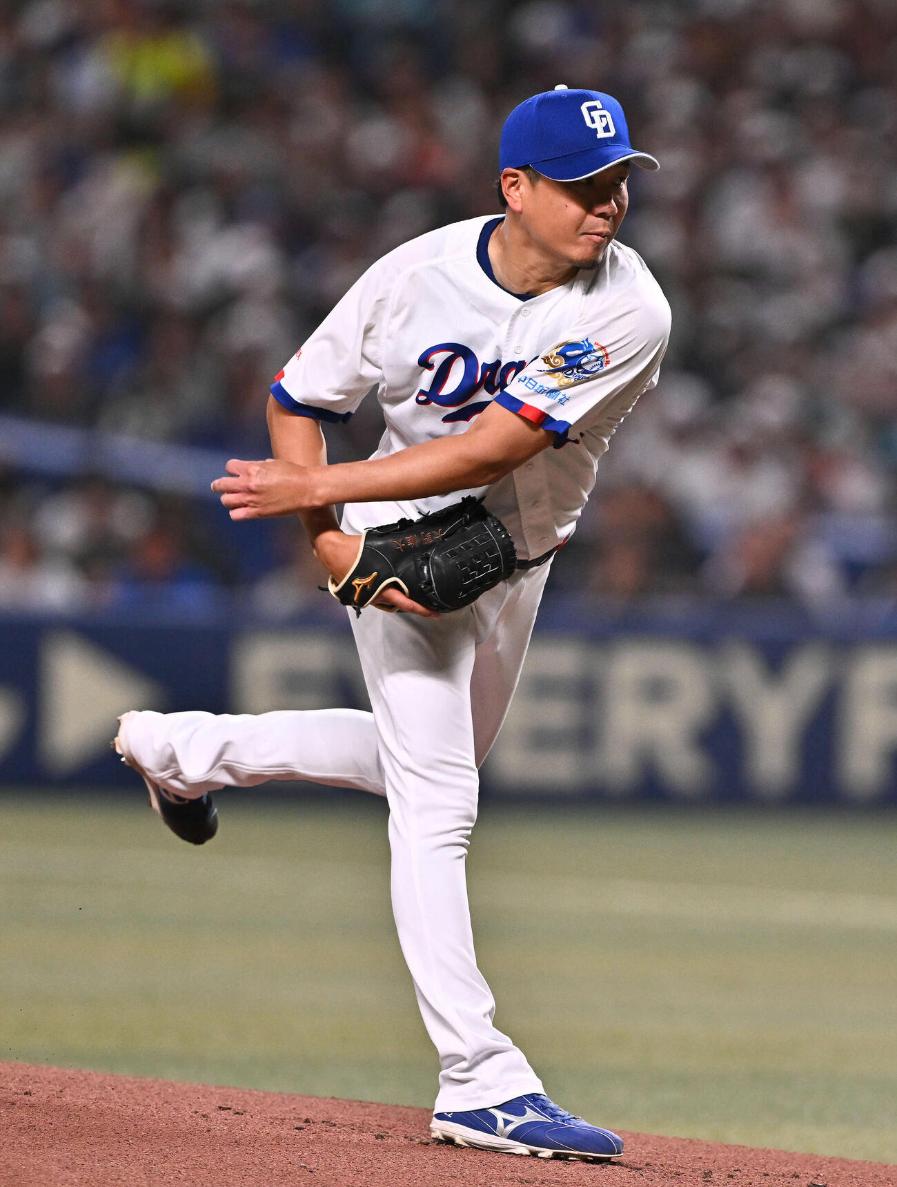 中日対日本　中日先発の大野（撮影・滝沢徹郎）