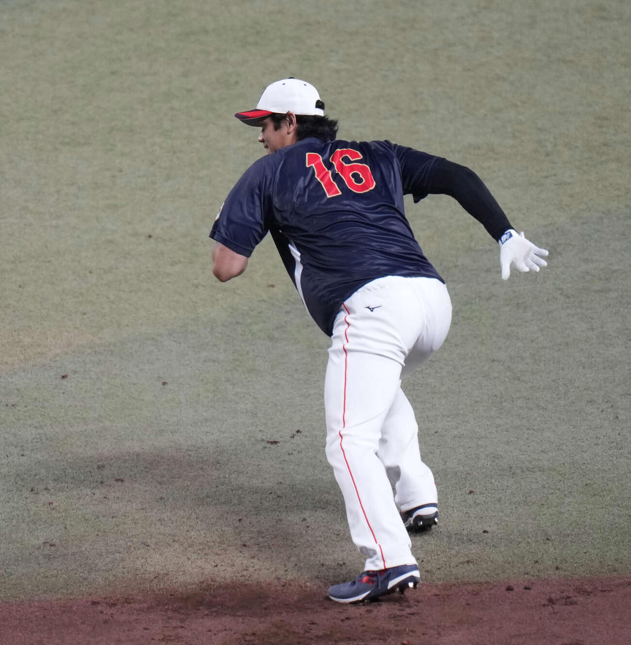 中日対日本　走塁練習する大谷（撮影・井上学）