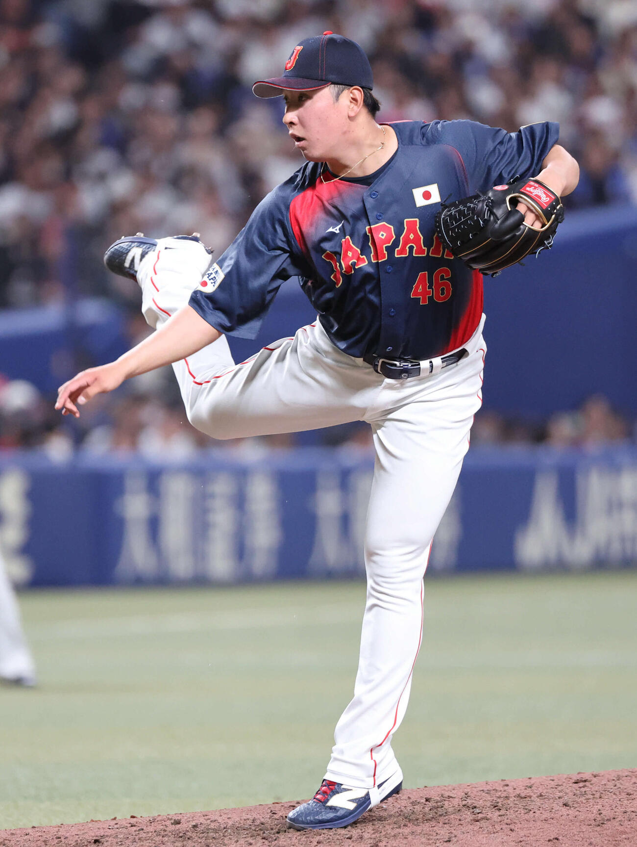中日対日本　侍ジャパン4番手の藤平（撮影・西尾就之）