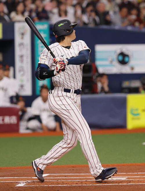 オリックス対日本　1回表日本1死、大谷は左飛に倒れる（撮影・上田博志）