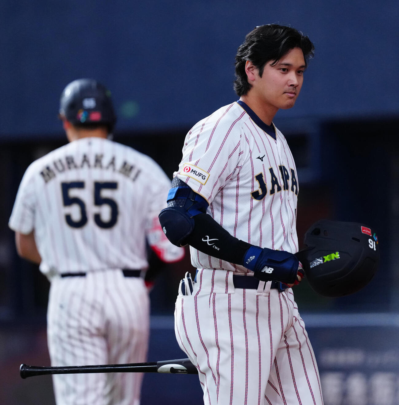 日本対オリックス　4回表日本1死、空振り三振に倒れる大谷（撮影・垰建太）