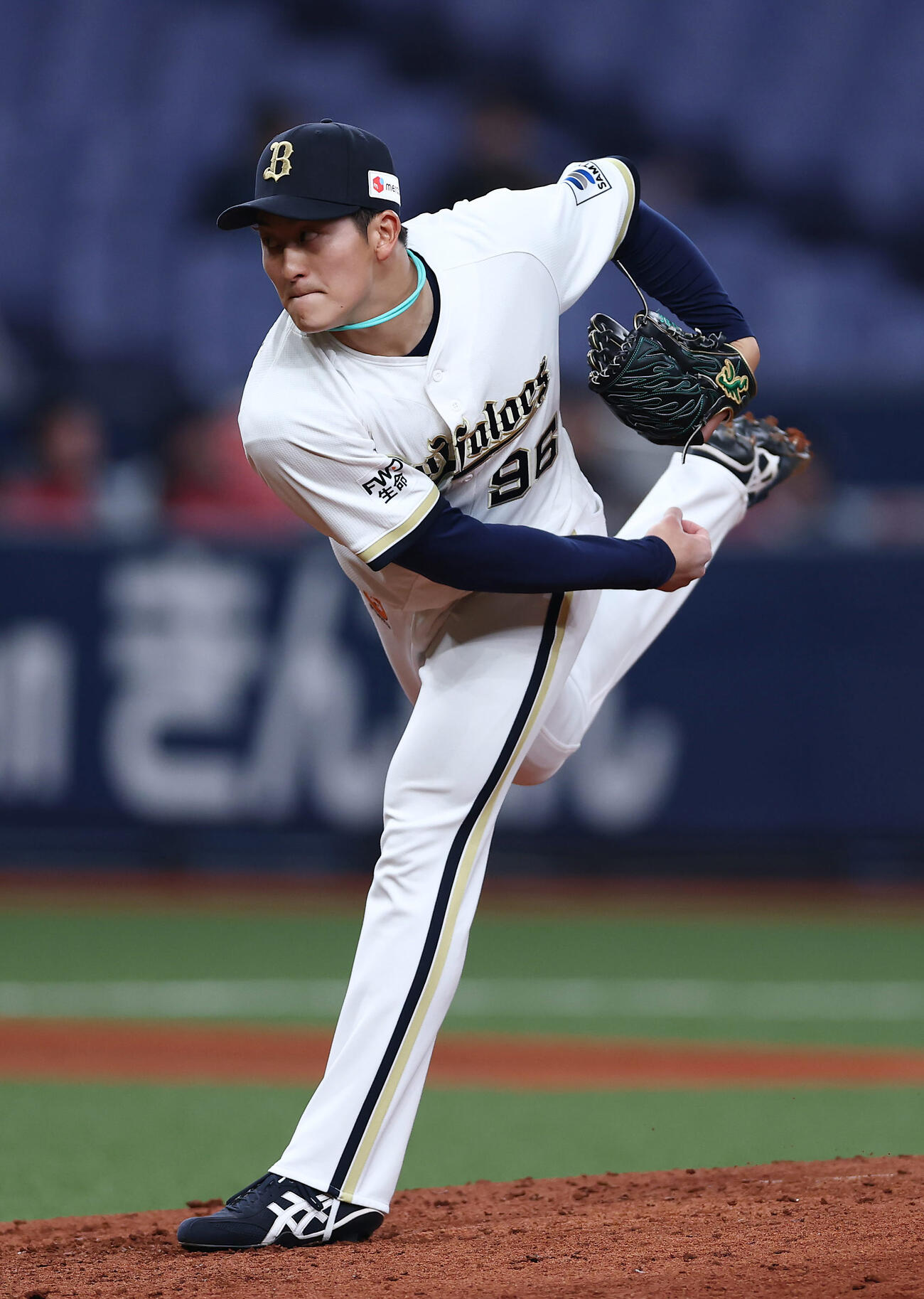 オリックス対韓国　オリックス8番手の高島（撮影・前田充）